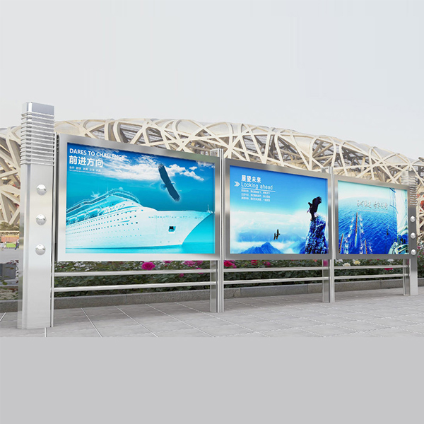 不銹鋼宣傳欄，金屬材質(zhì)定制--【巨匠標(biāo)識，標(biāo)識制作廠家】